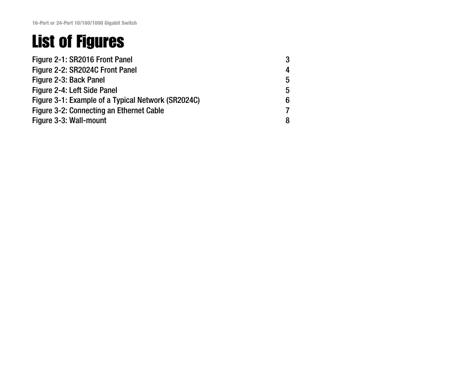 List of figures | Linksys SR2024C User Manual | Page 4 / 26