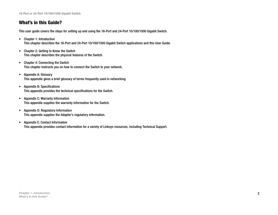 What’s in this guide | Linksys SR2024C User Manual | Page 6 / 26