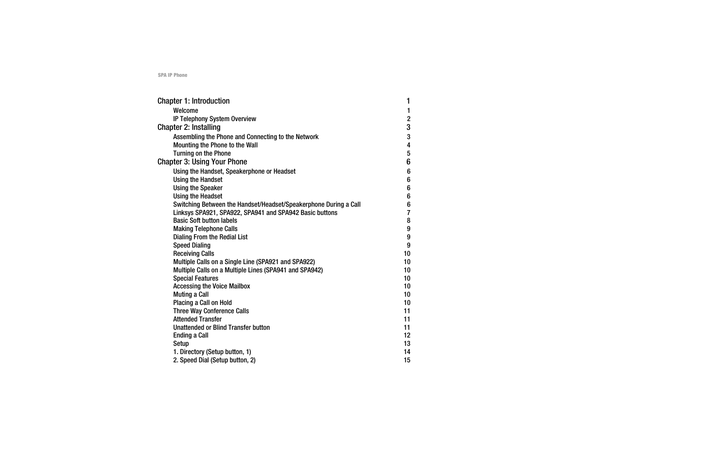 Linksys SPA 922 User Manual | Page 3 / 29