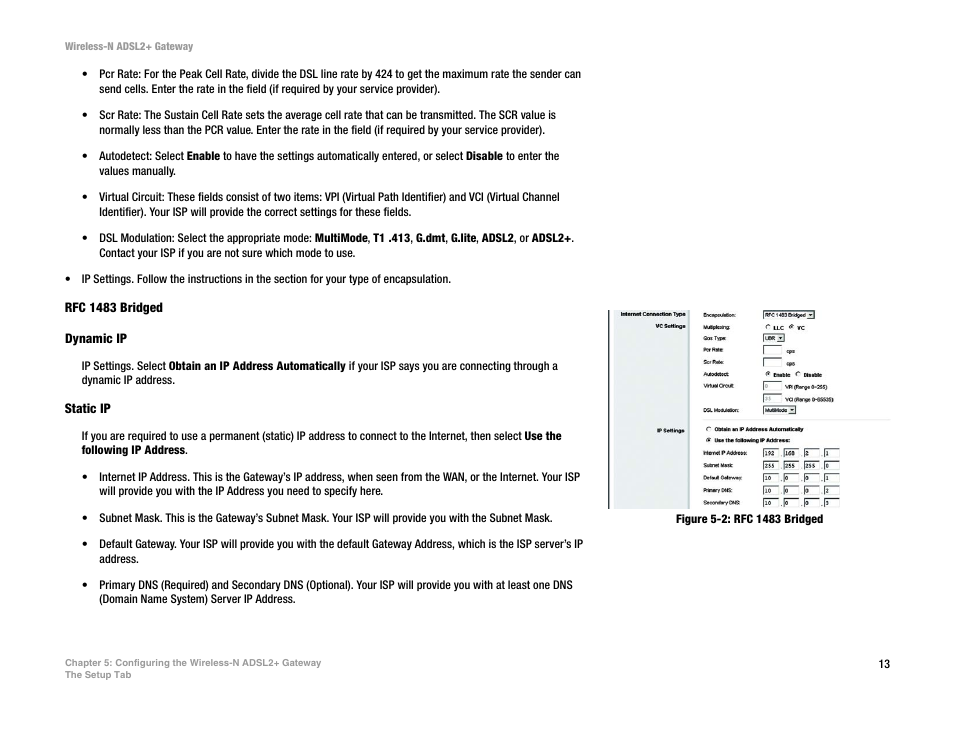 Figure 5-2: rfc 1483 bridged | Linksys WAG300N User Manual | Page 19 / 98
