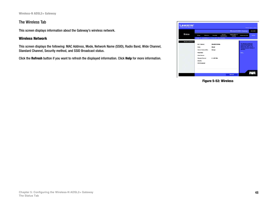 Figure 5-52: wireless | Linksys WAG300N User Manual | Page 54 / 98