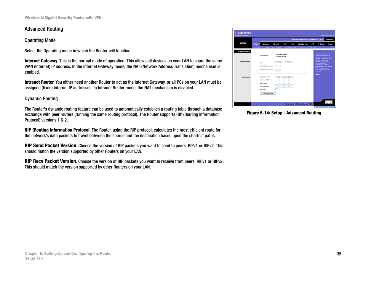 Advanced routing | Linksys WRVS4400N User Manual | Page 43 / 134
