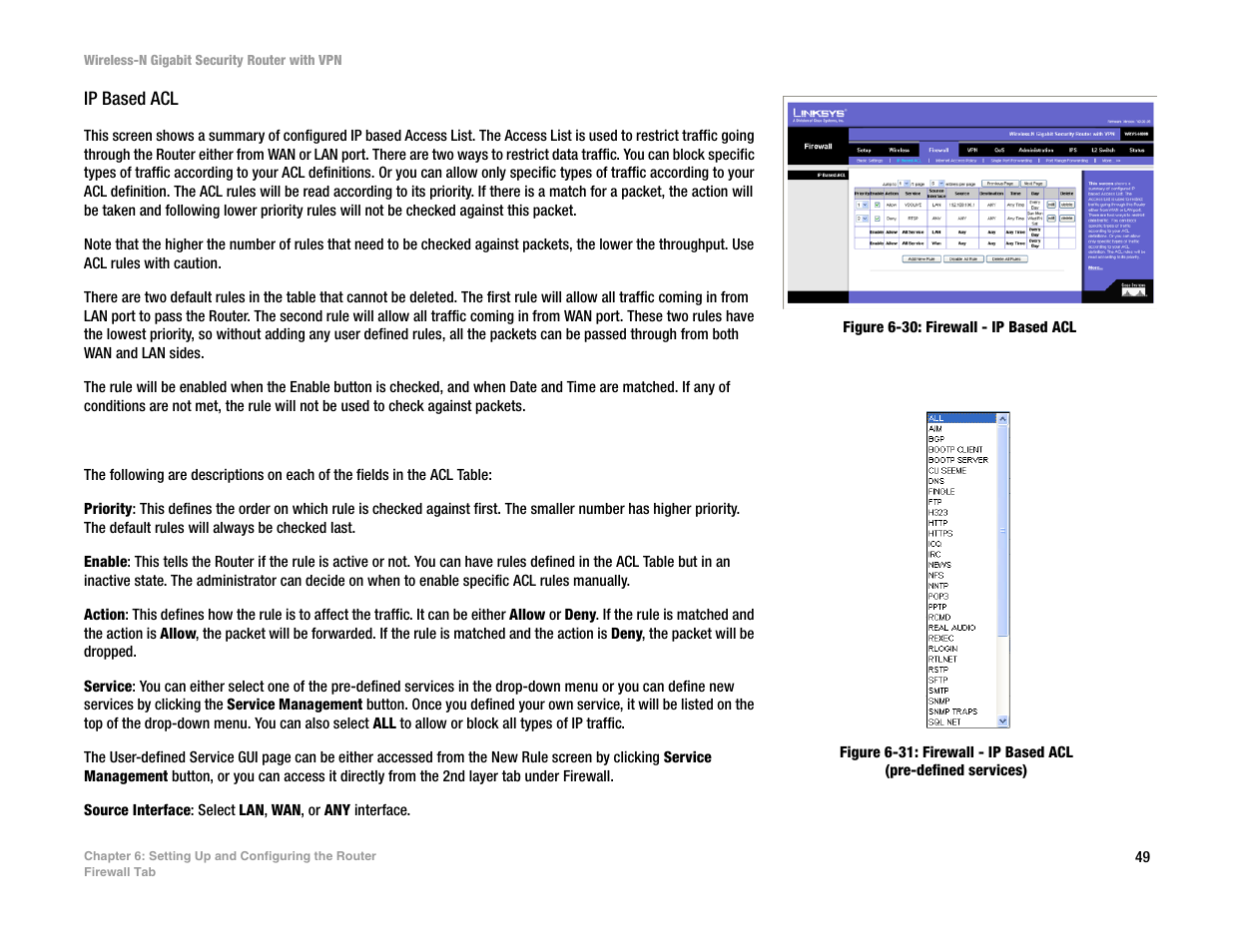Ip based acl | Linksys WRVS4400N User Manual | Page 57 / 134