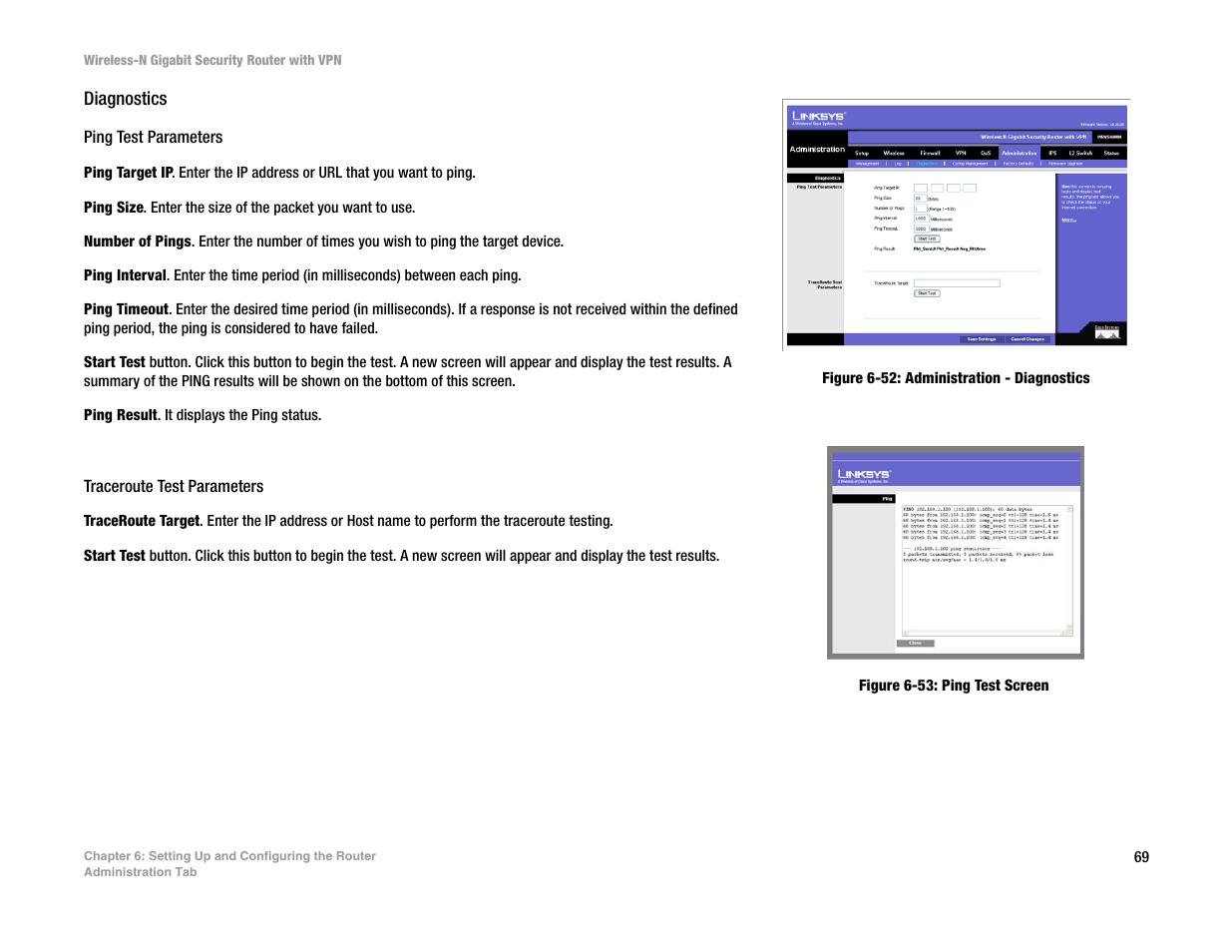 Diagnostics | Linksys WRVS4400N User Manual | Page 77 / 134