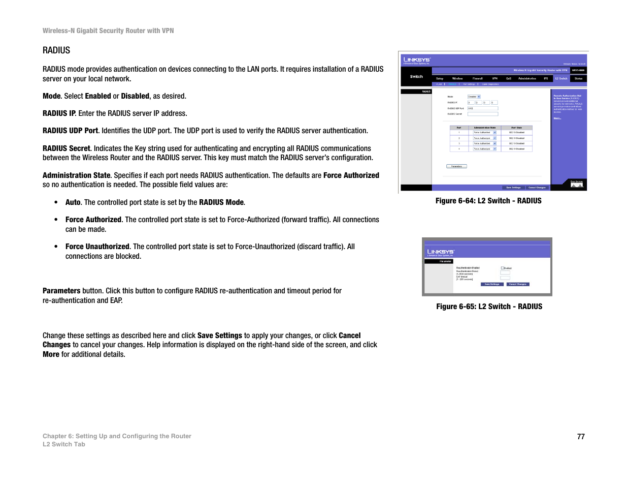 Radius | Linksys WRVS4400N User Manual | Page 85 / 134