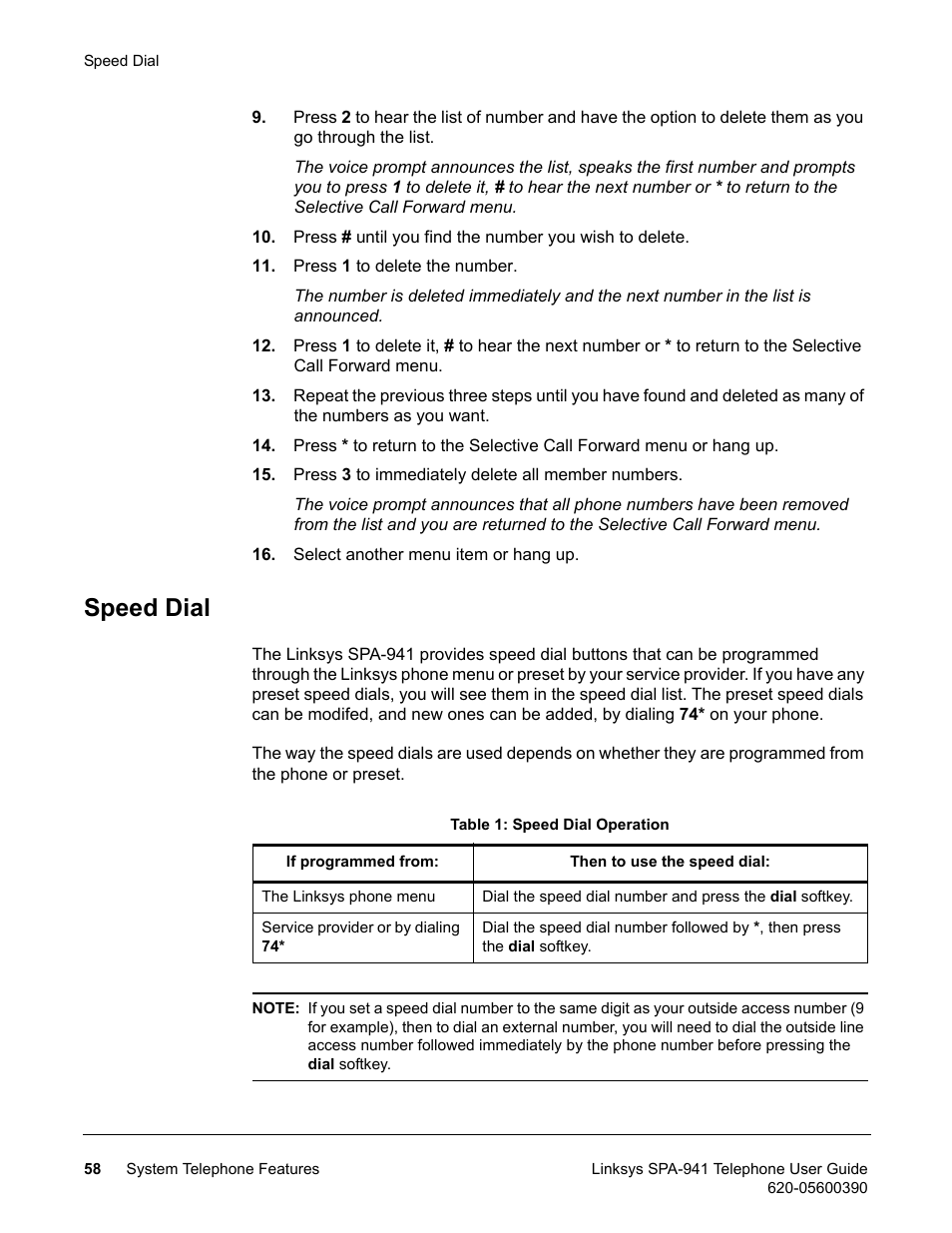 Speed dial | Linksys SPA-941 User Manual | Page 70 / 164
