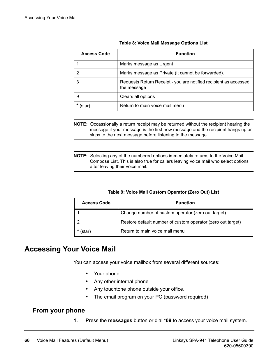 Accessing your voice mail, From your phone | Linksys SPA-941 User Manual | Page 78 / 164