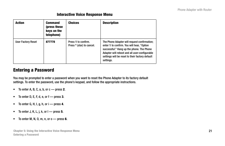 Entering a password | Linksys SPA2102 User Manual | Page 29 / 96