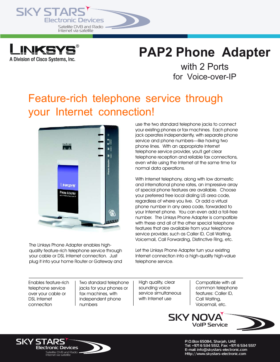 Linksys PAP2 User Manual | 2 pages