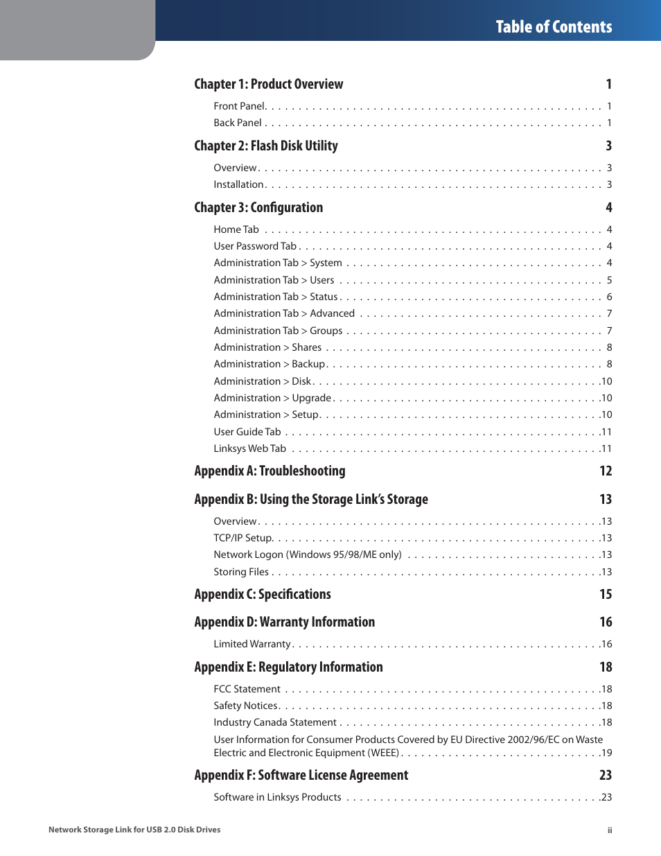 Linksys NSLU2 User Manual | Page 3 / 38