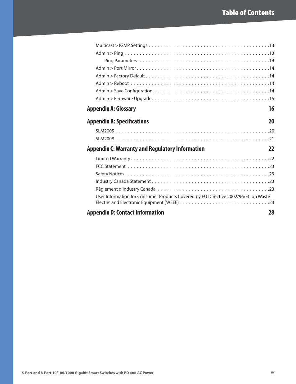 Linksys SLM2005 User Manual | Page 4 / 32