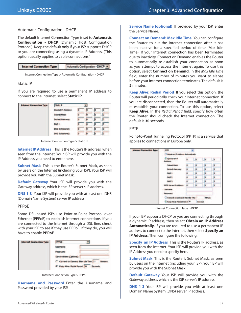Linksys E2000 User Manual | Page 17 / 59