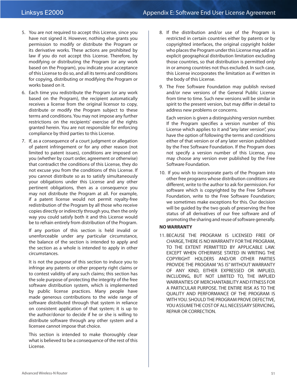 Linksys E2000 User Manual | Page 51 / 59