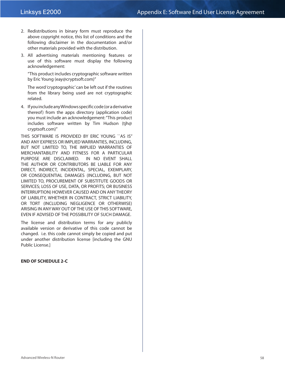 Linksys E2000 User Manual | Page 58 / 59