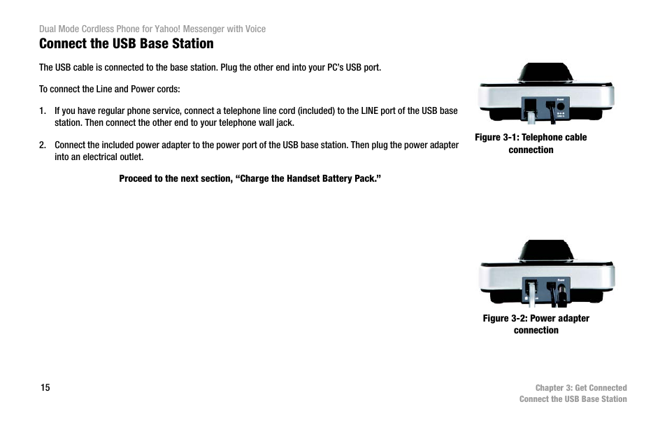 Connect the usb base station | Linksys CIT310 User Manual | Page 21 / 70