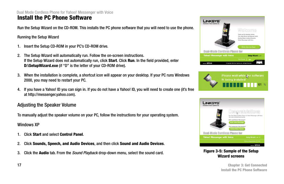 Install the pc phone software | Linksys CIT310 User Manual | Page 23 / 70