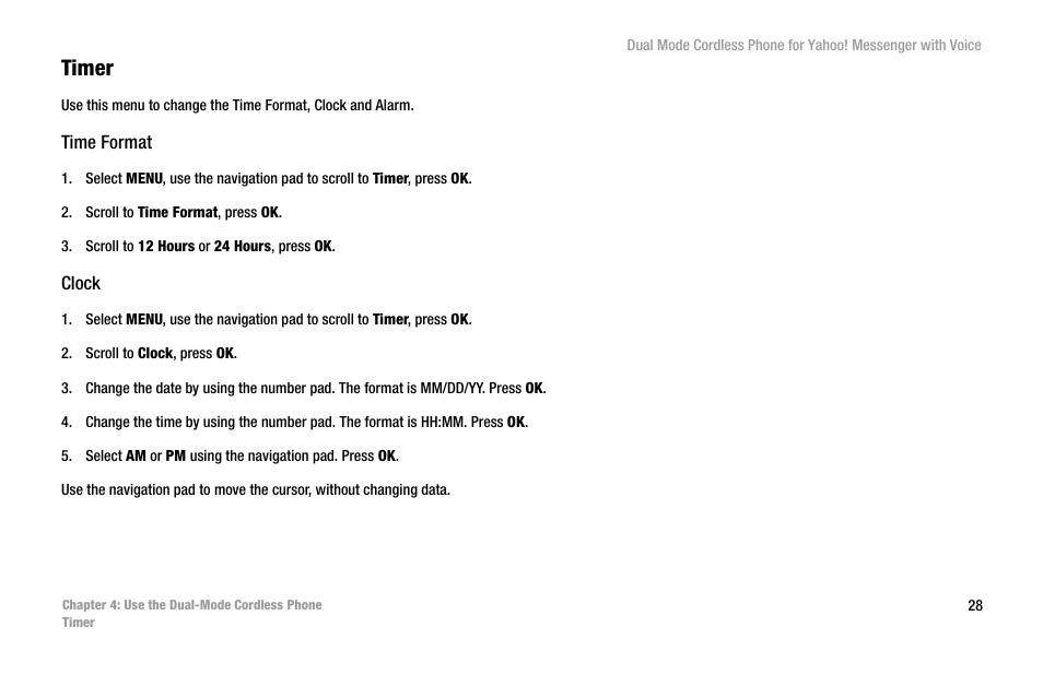 Timer | Linksys CIT310 User Manual | Page 34 / 70