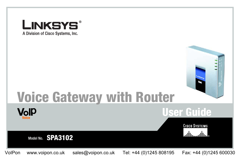 Linksys SPA3102 User Manual | 100 pages