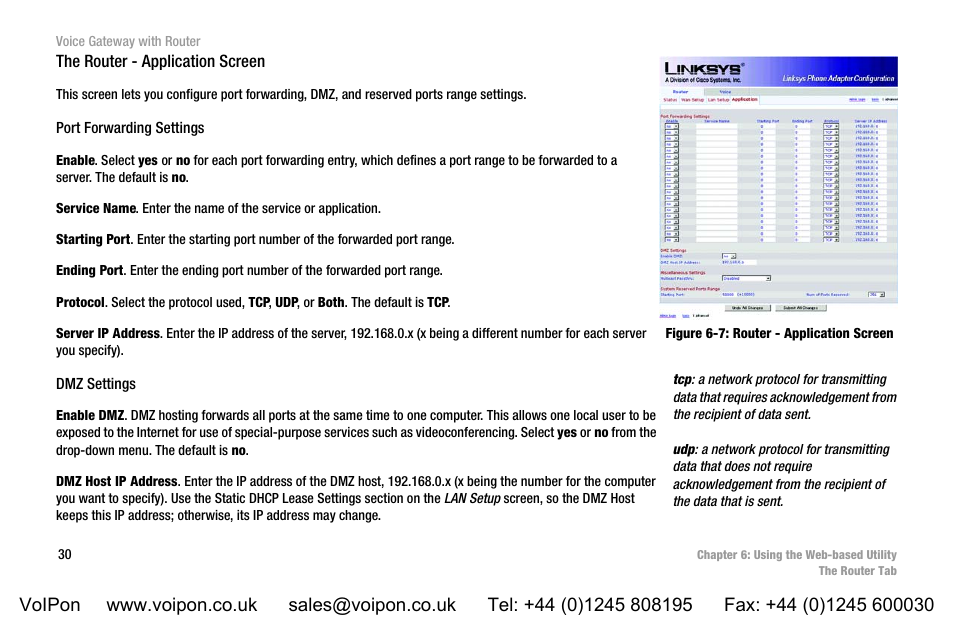 Figure 6-7: router - application screen | Linksys SPA3102 User Manual | Page 38 / 100