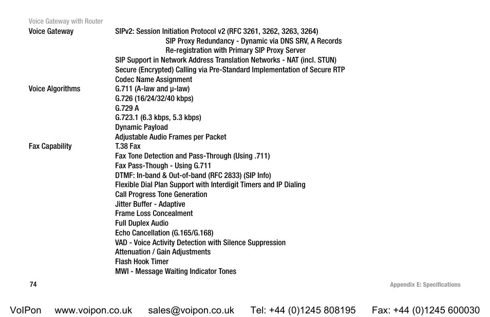 Linksys SPA3102 User Manual | Page 82 / 100