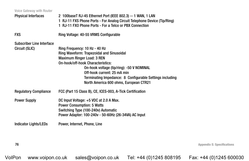 Linksys SPA3102 User Manual | Page 84 / 100