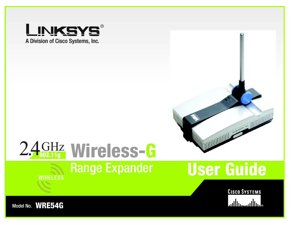 Wireless- g, User guide, Range expander | Linksys Network Router User Manual | Page 42 / 42
