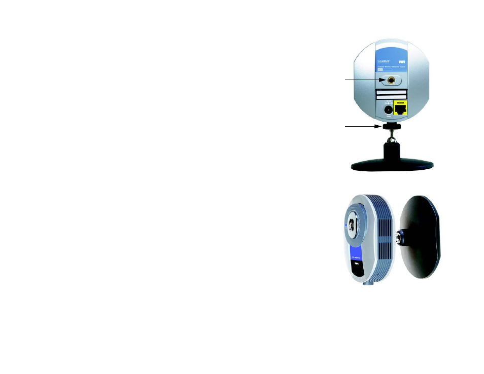 Camera ports, Camera stand | Linksys COMPACT WIRELESS-G INTERNET VIDEO CAMERA WVC54GC User Manual | Page 15 / 92