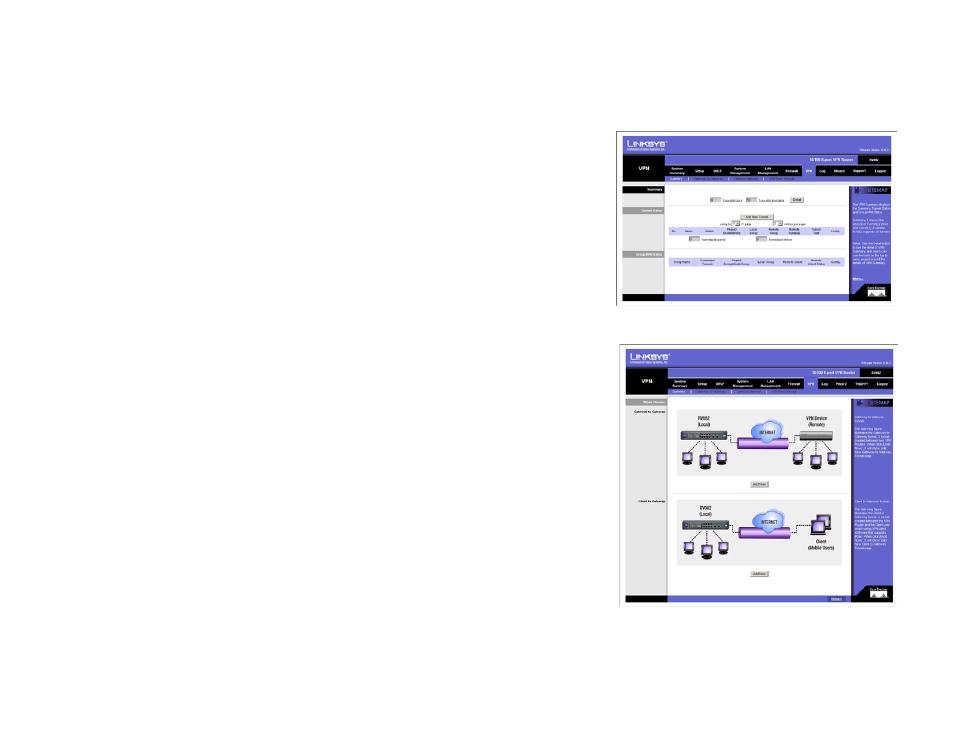 Vpn tab - summary | Linksys RV082 User Manual | Page 47 / 103