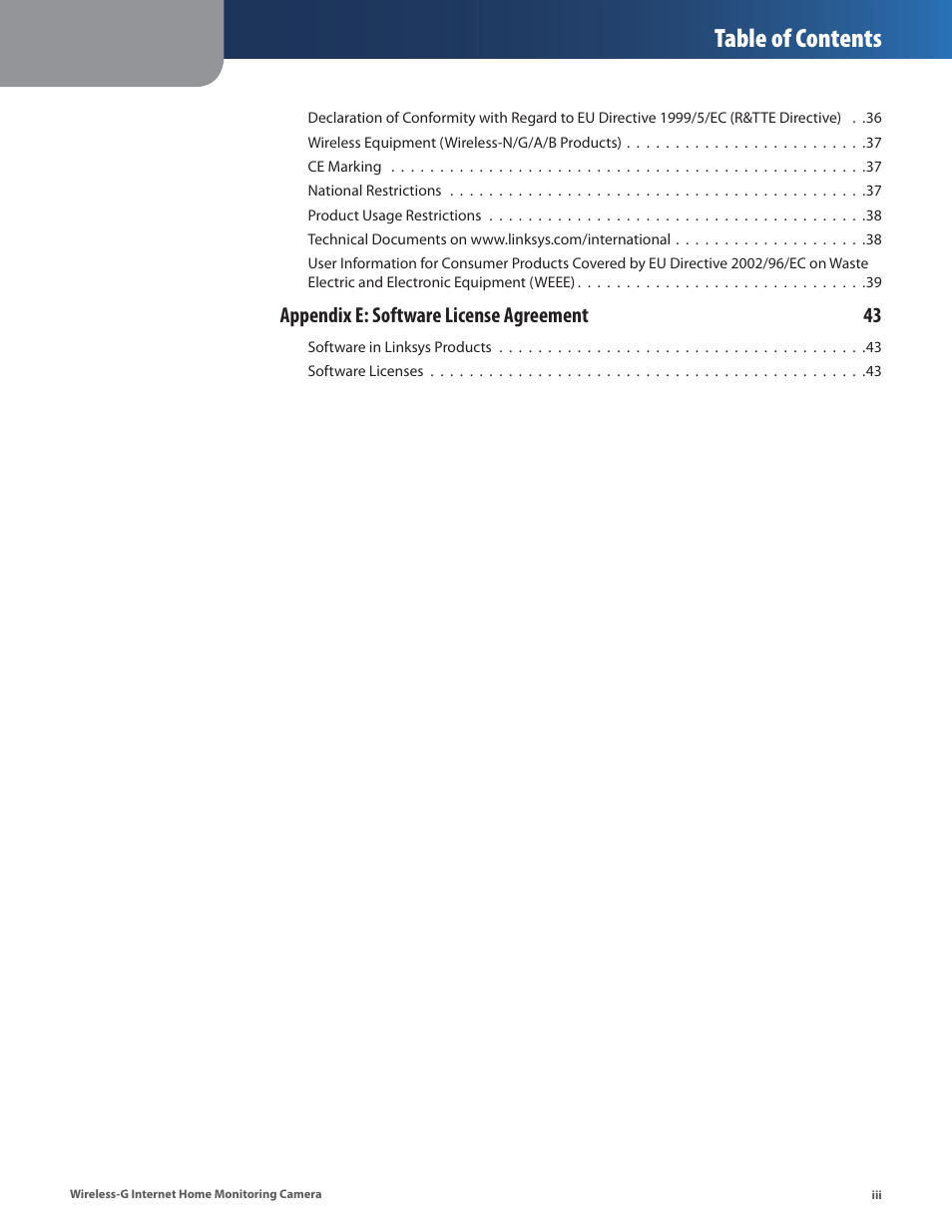 Linksys WVC54GCA User Manual | Page 4 / 55