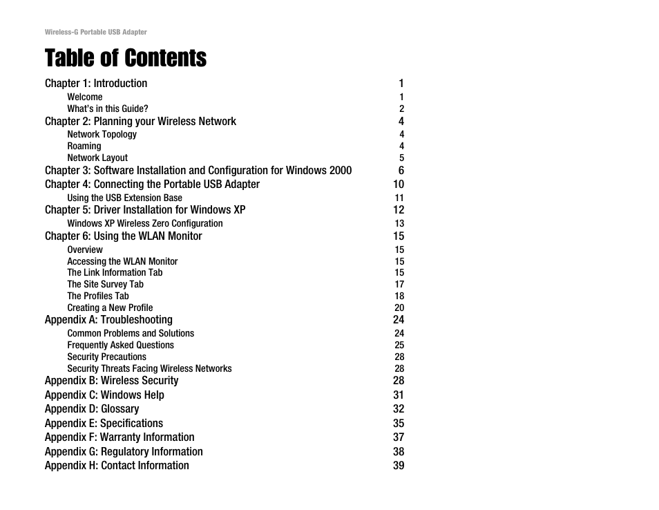 Linksys WUSB54GP User Manual | Page 3 / 45