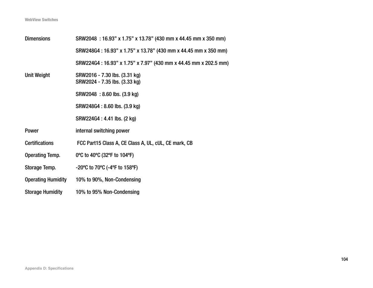 Linksys SRW2016 User Manual | Page 114 / 123