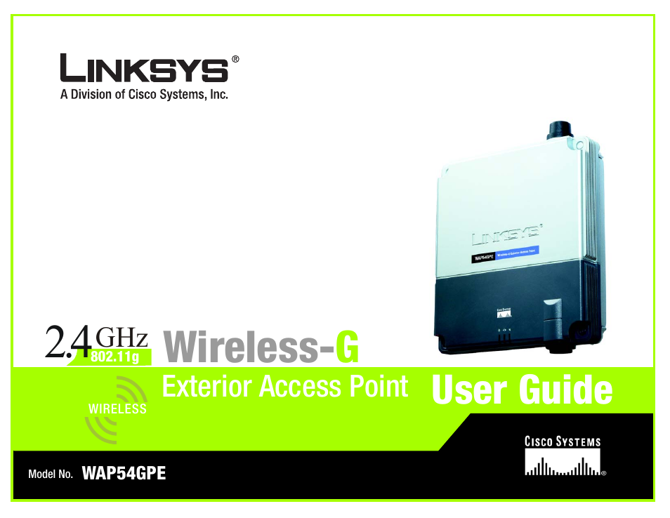 Linksys WAP54GPE User Manual | 72 pages