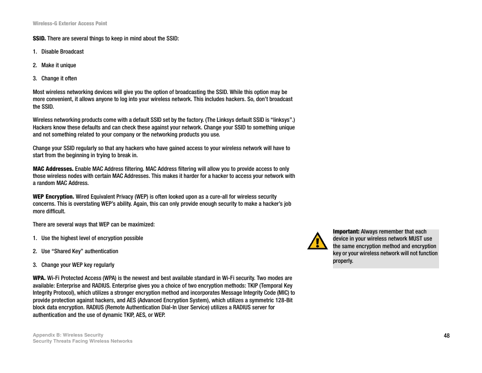 Linksys WAP54GPE User Manual | Page 54 / 72