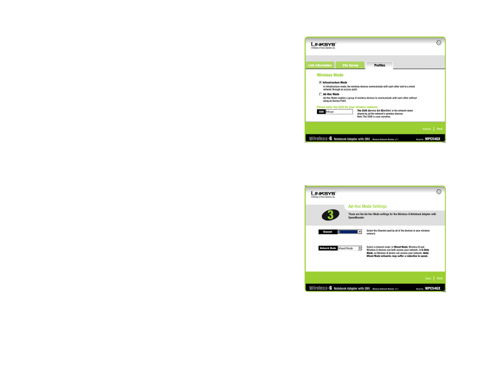 Linksys WIRELESS-G WPC54GX User Manual | Page 22 / 50