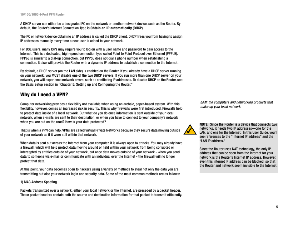 Why do i need a vpn | Linksys RV0041 User Manual | Page 13 / 99
