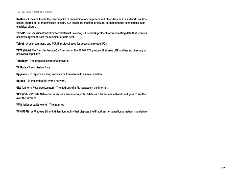 Linksys RV0041 User Manual | Page 95 / 99