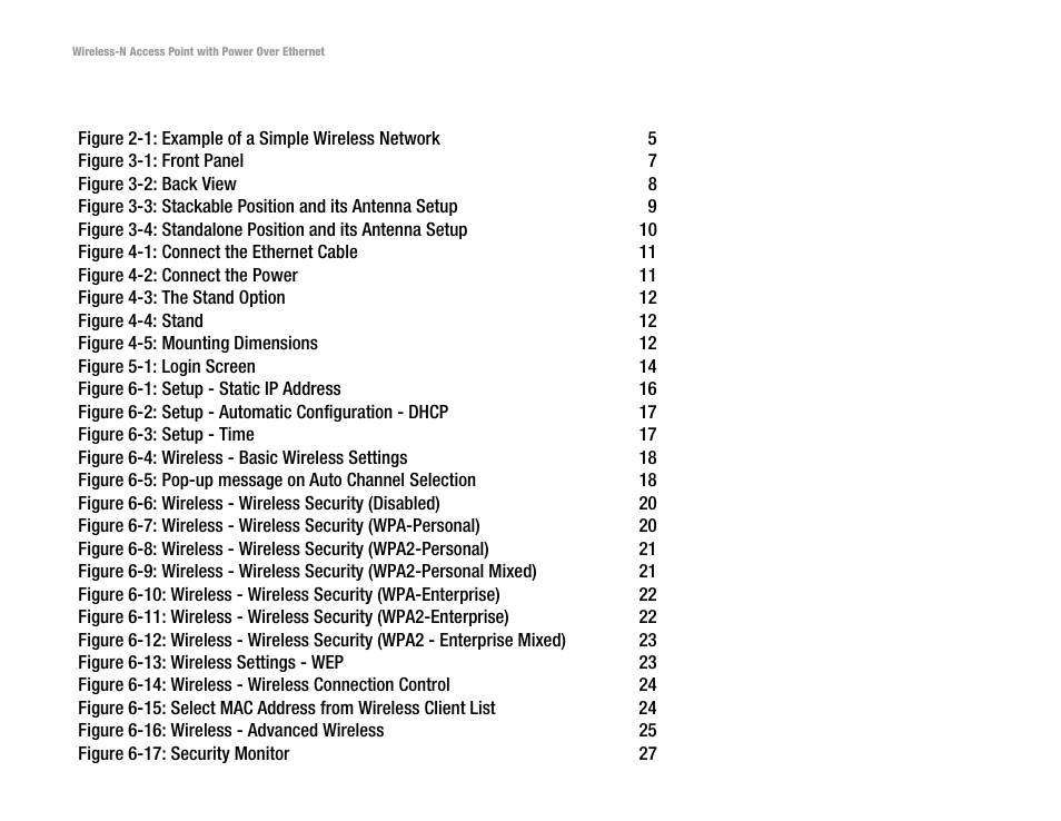 List of figures | Linksys WAP4400N User Manual | Page 5 / 69