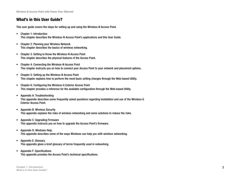What’s in this user guide | Linksys WAP4400N User Manual | Page 8 / 69