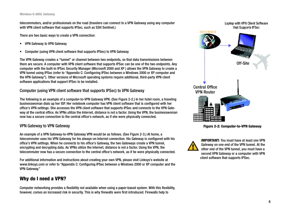Why do i need a vpn | Linksys WAG54G User Manual | Page 13 / 95