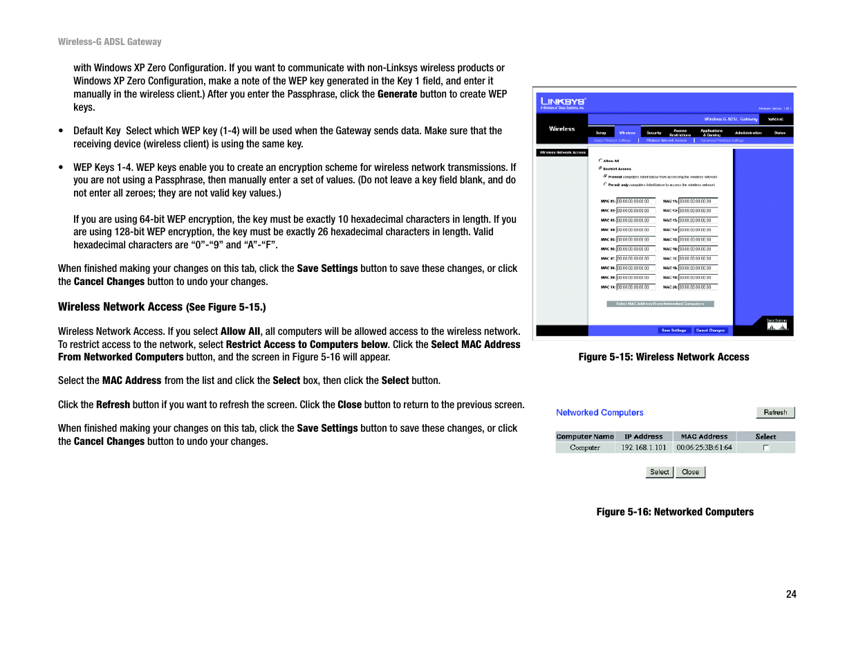Linksys WAG54G User Manual | Page 31 / 95