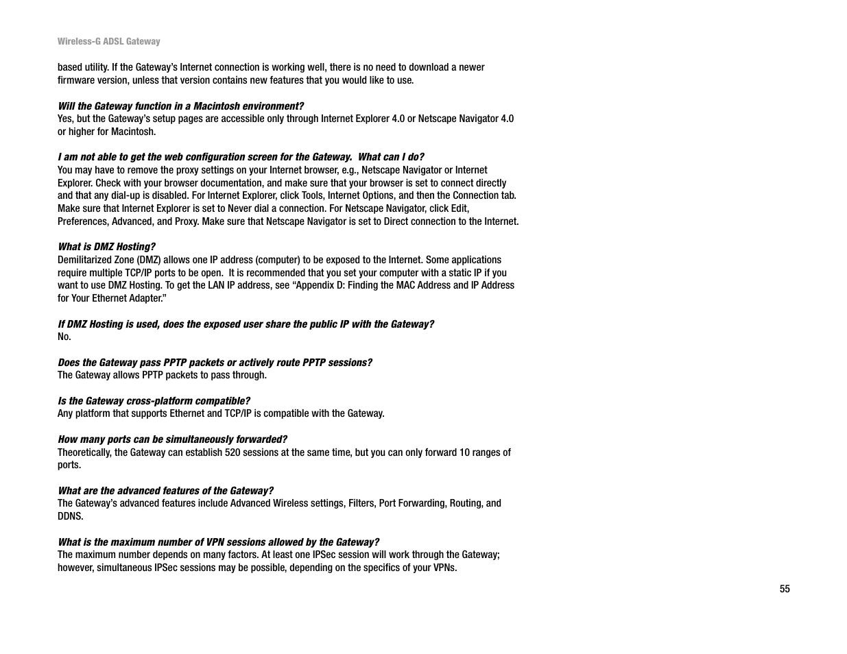 Linksys WAG54G User Manual | Page 62 / 95