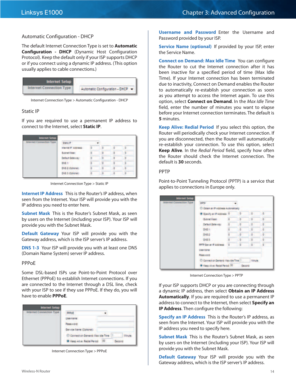 Linksys E1000 User Manual | Page 17 / 60