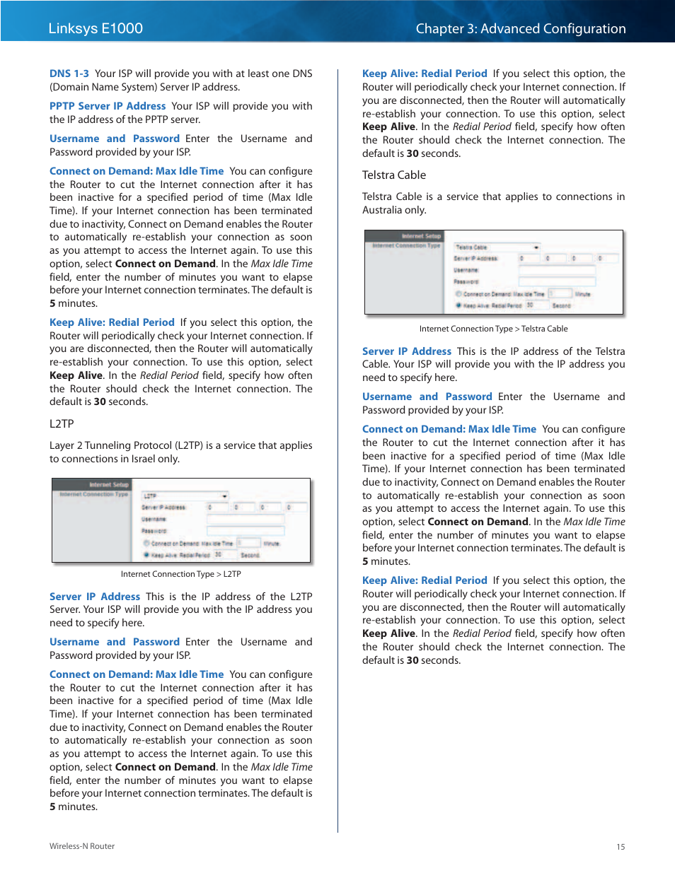 Linksys E1000 User Manual | Page 18 / 60