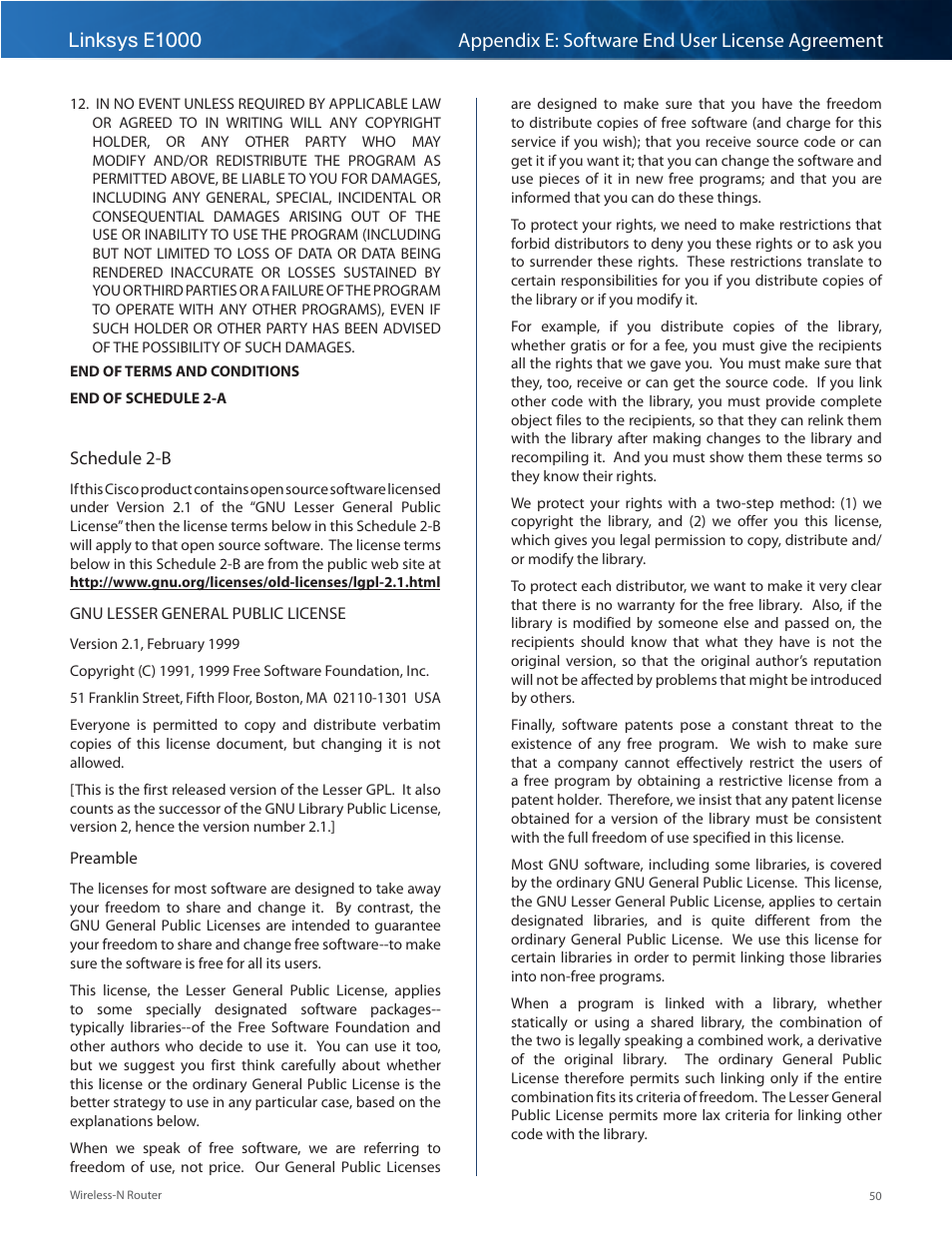 Linksys E1000 User Manual | Page 53 / 60