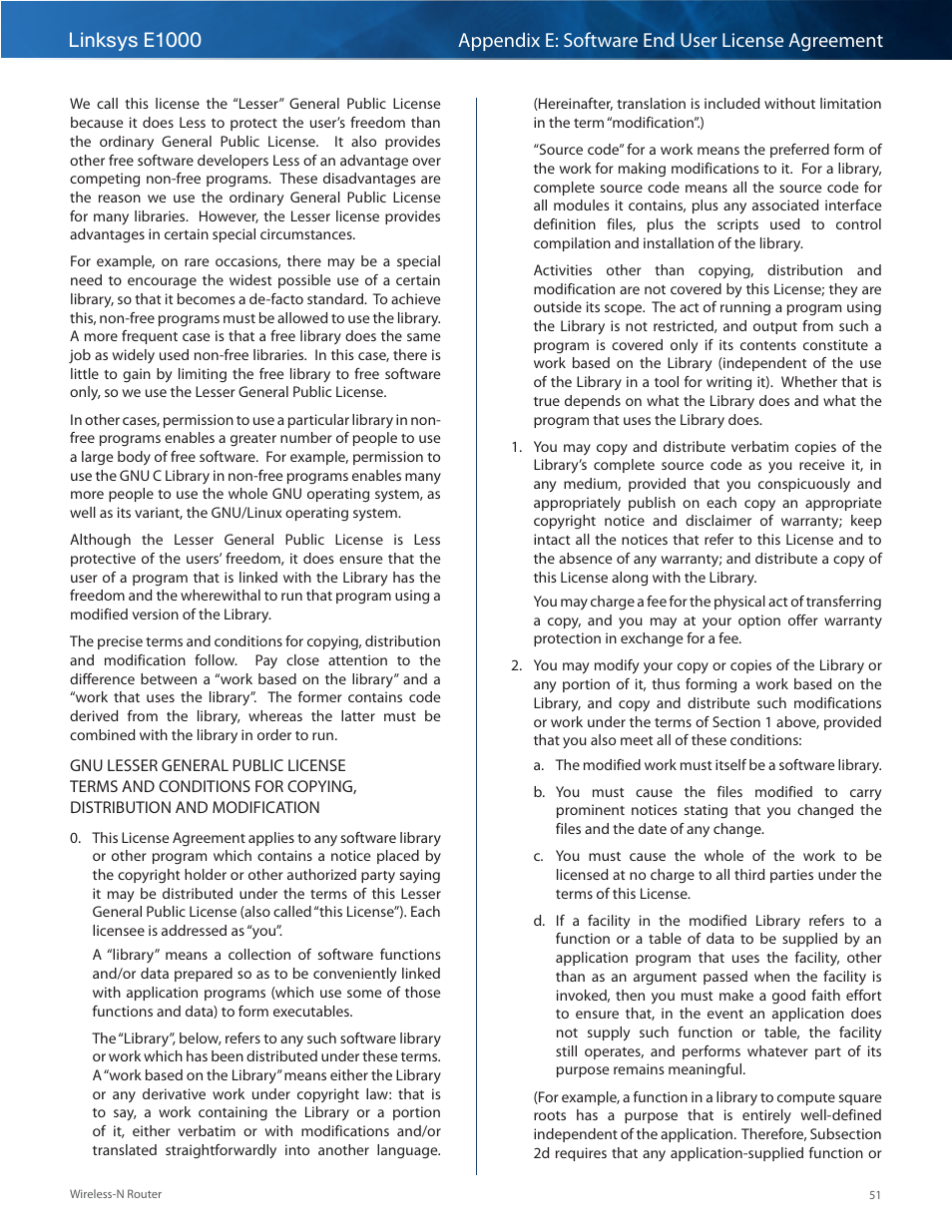 Linksys E1000 User Manual | Page 54 / 60