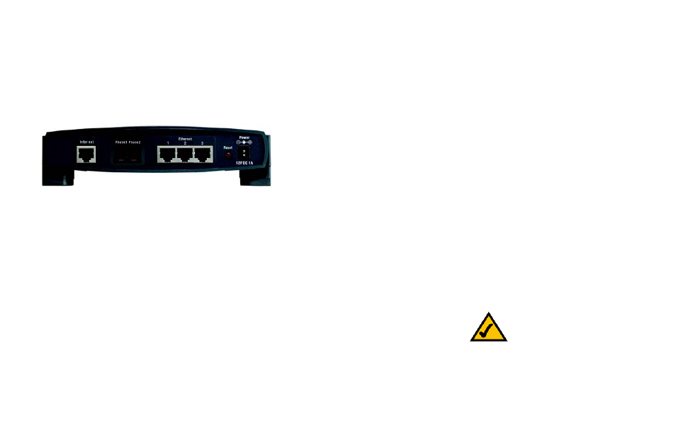 Chapter 3: connecting the phone adapter, The back panel, Figure 3-1: back panel | Linksys RT31P2 User Manual | Page 15 / 90