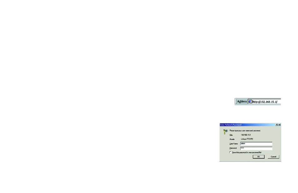 How to access the web-based utility, Figure 5-1: router’s ip address, Figure 5-2: router login | Linksys RT31P2 User Manual | Page 21 / 90