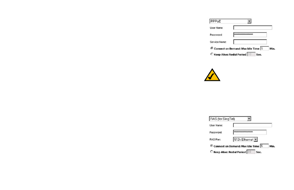 Figure 5-5: pppoe, Figure 5-6: ras (for singtel) | Linksys RT31P2 User Manual | Page 24 / 90