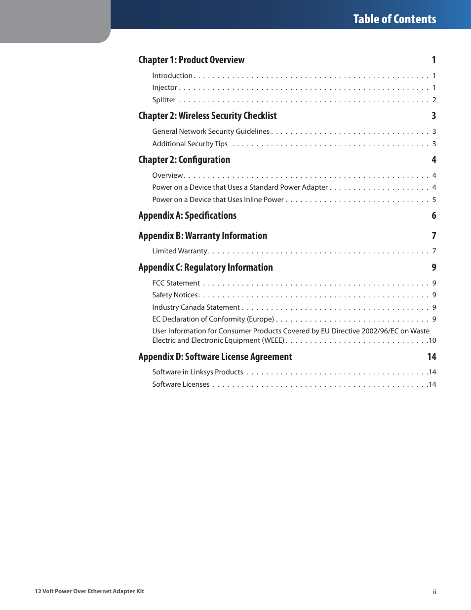 Linksys WAPPOE12 User Manual | Page 3 / 28