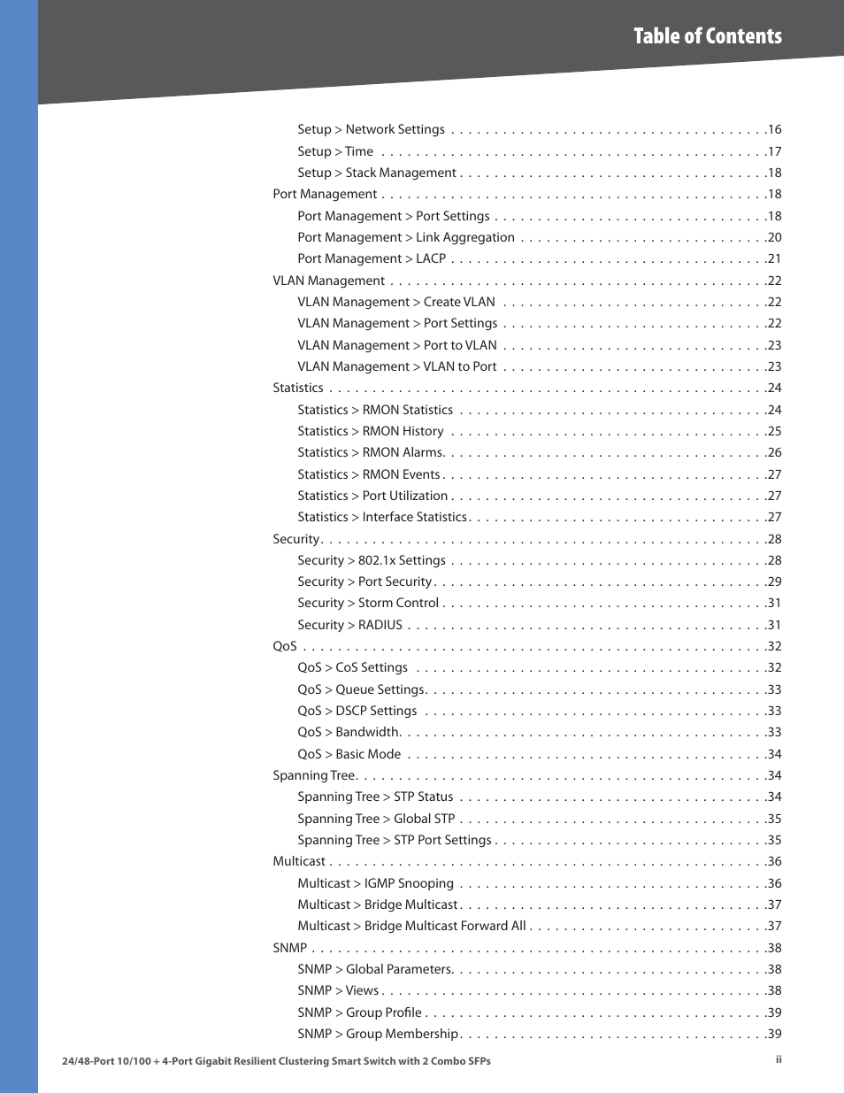 Linksys SLM248G4S (G5) User Manual | Page 4 / 78